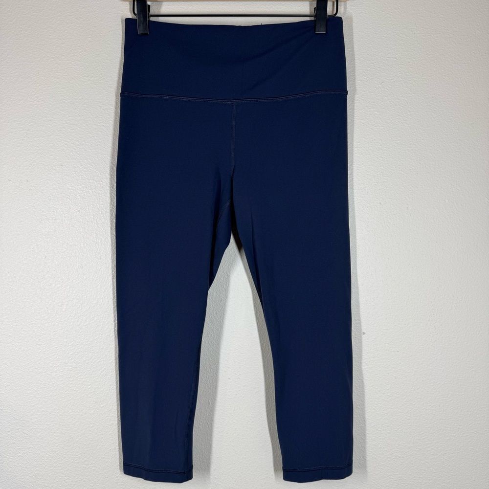 Athleta Ultra High Rise Elation Cropped Leggings Navy Blue Women’s Size Medium